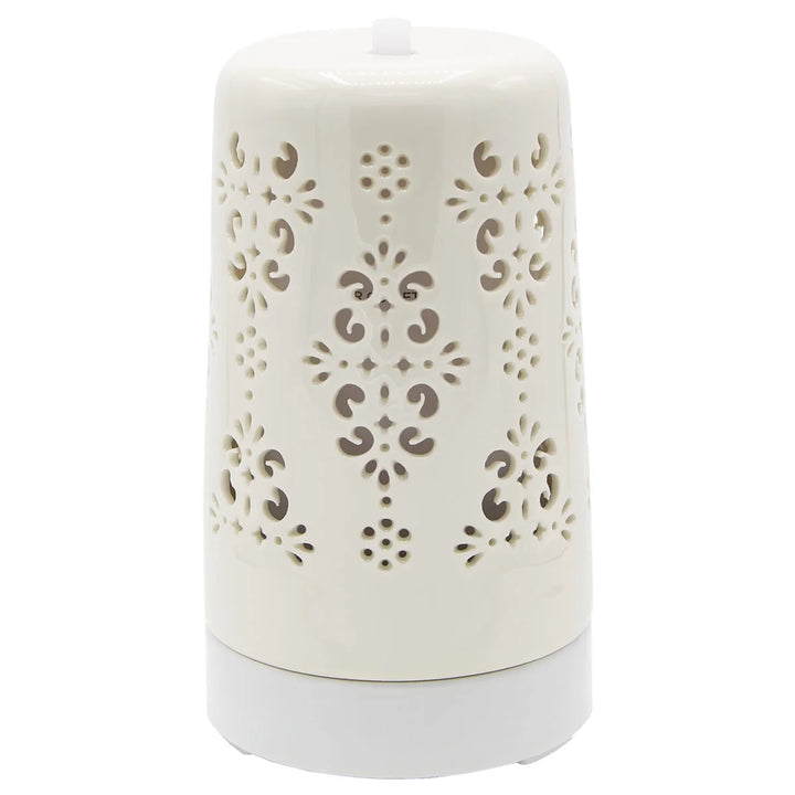 Elegant keramic electric diffuser with white design. 