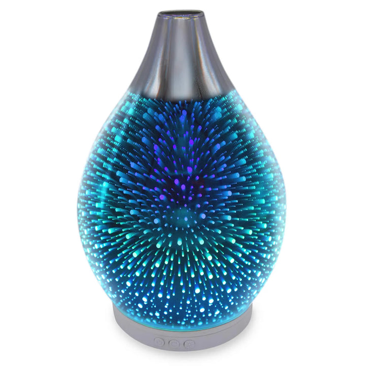 Electric Diffuser with like firework pattern and silver finish