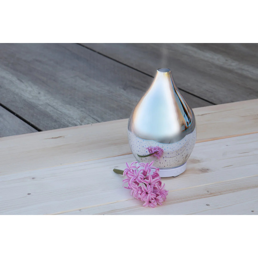 Electric Diffuser with like firework pattern and silver finish