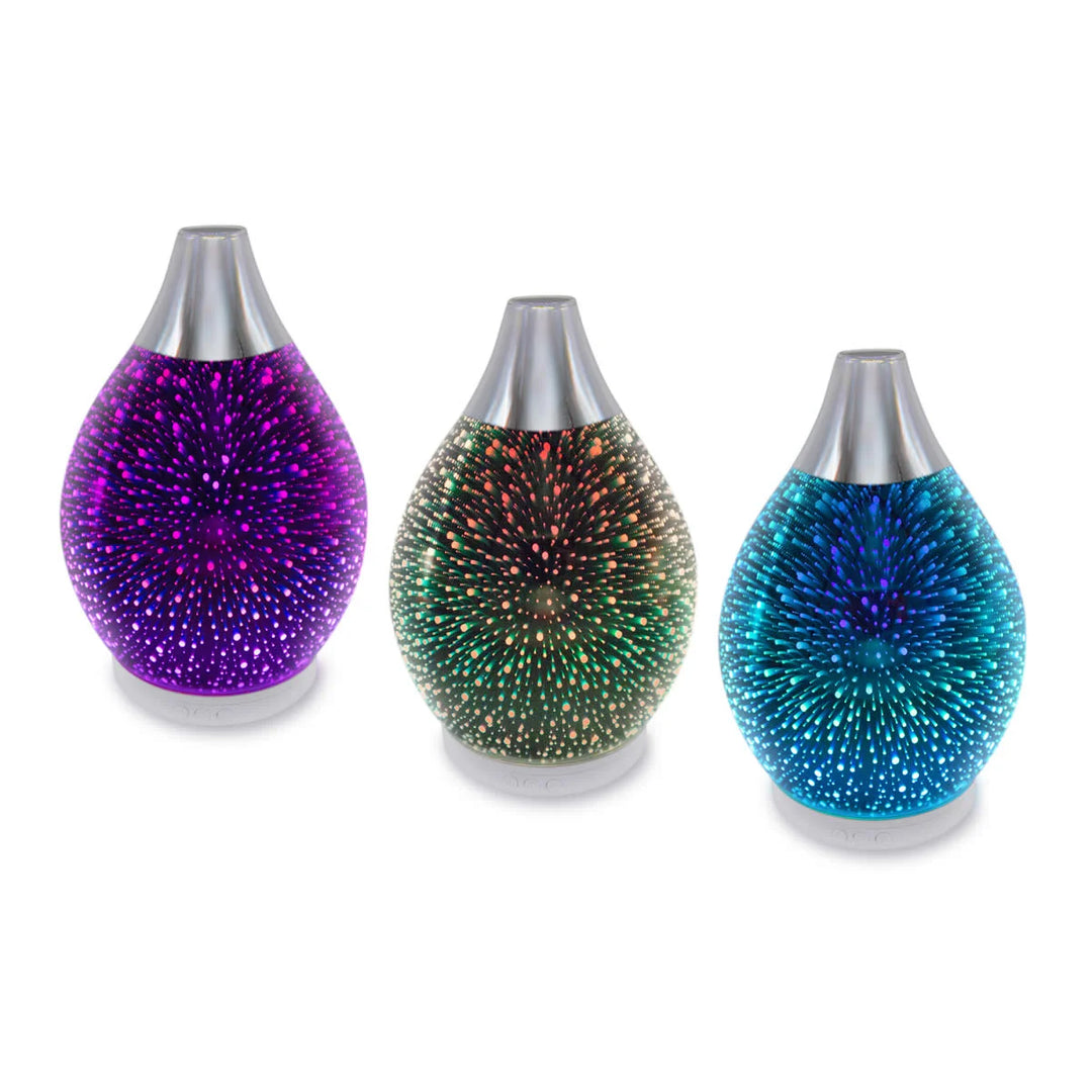 Electric Diffuser with like firework pattern and silver finish