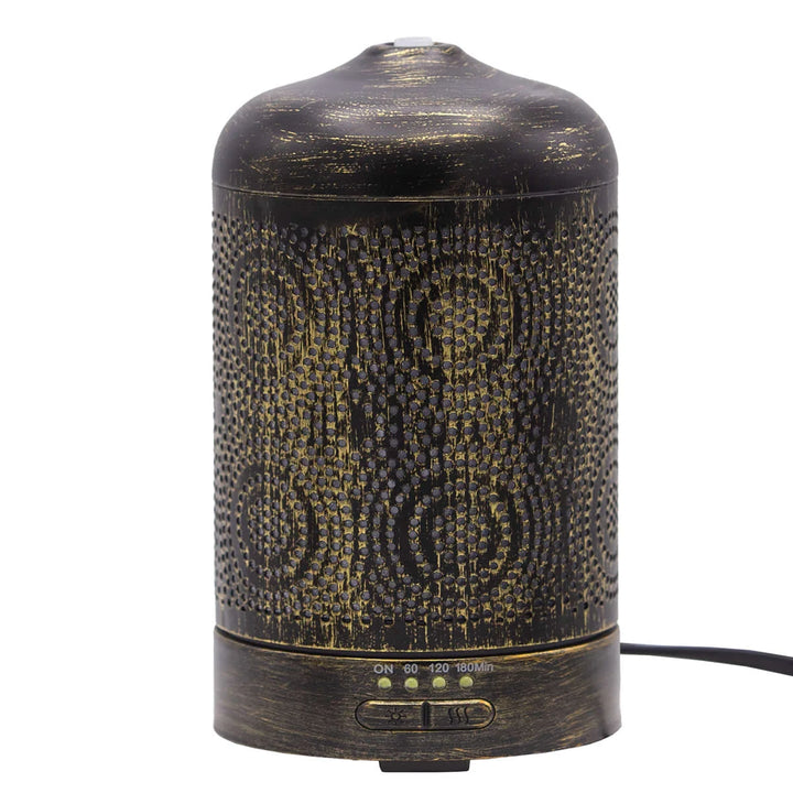 Electric Diffuser with decorative circular pattern and bronze metallic finish