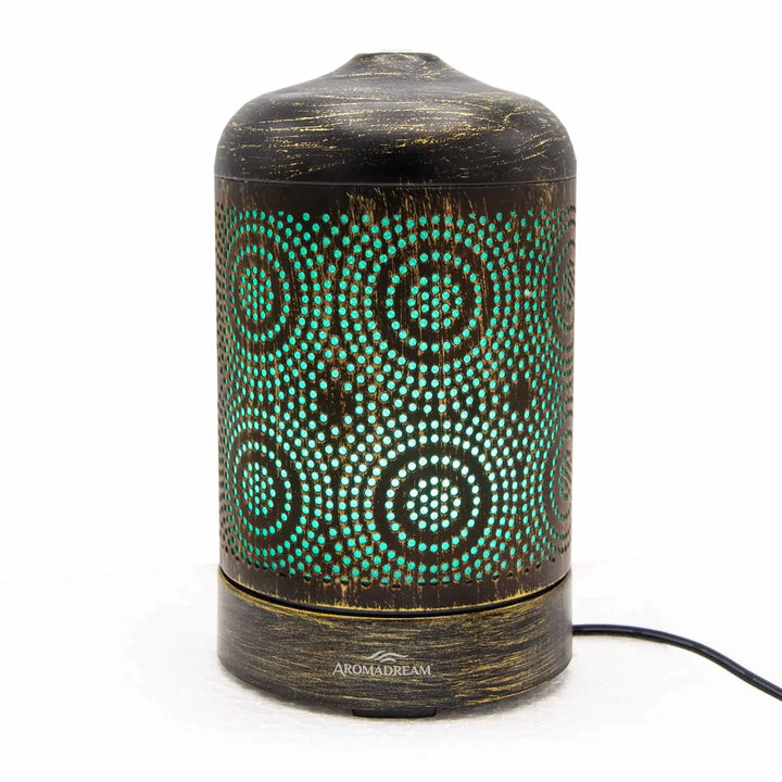 Electric Diffuser with decorative circular pattern and bronze metallic finish