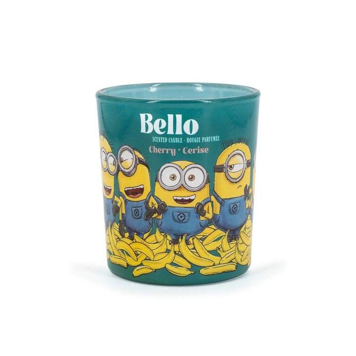 Scented Candle Minions Bello in glass jar with cotton wick and yellow wax