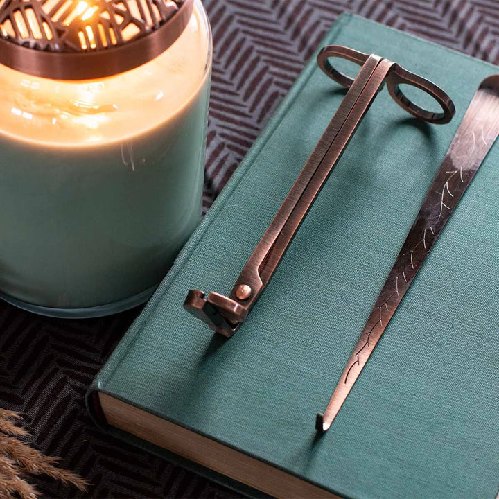 Copper wick trimmer & wick dipper 