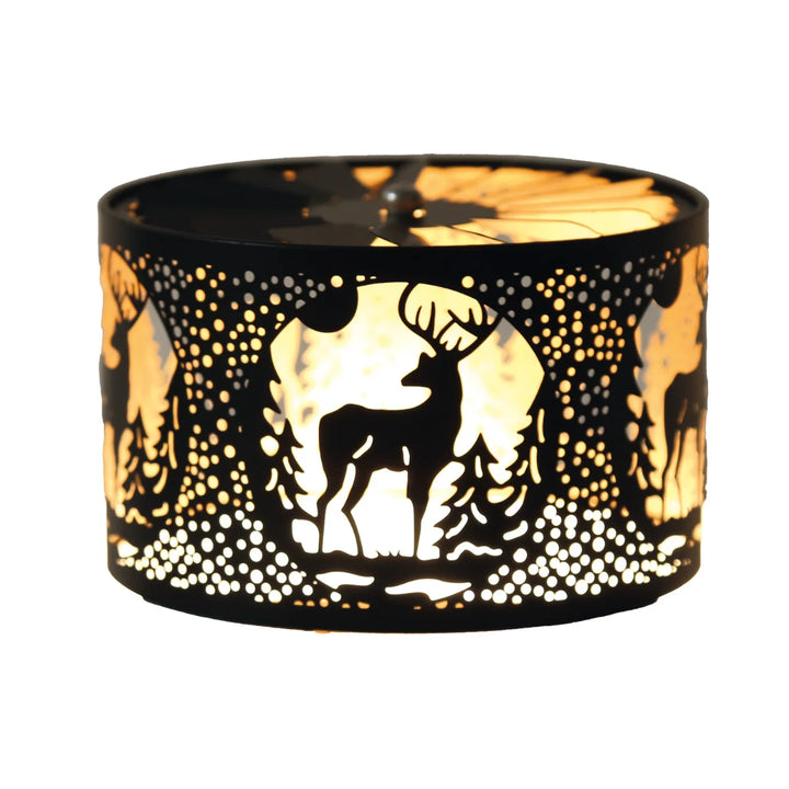 Black & Gold Candle Carousel with Stags