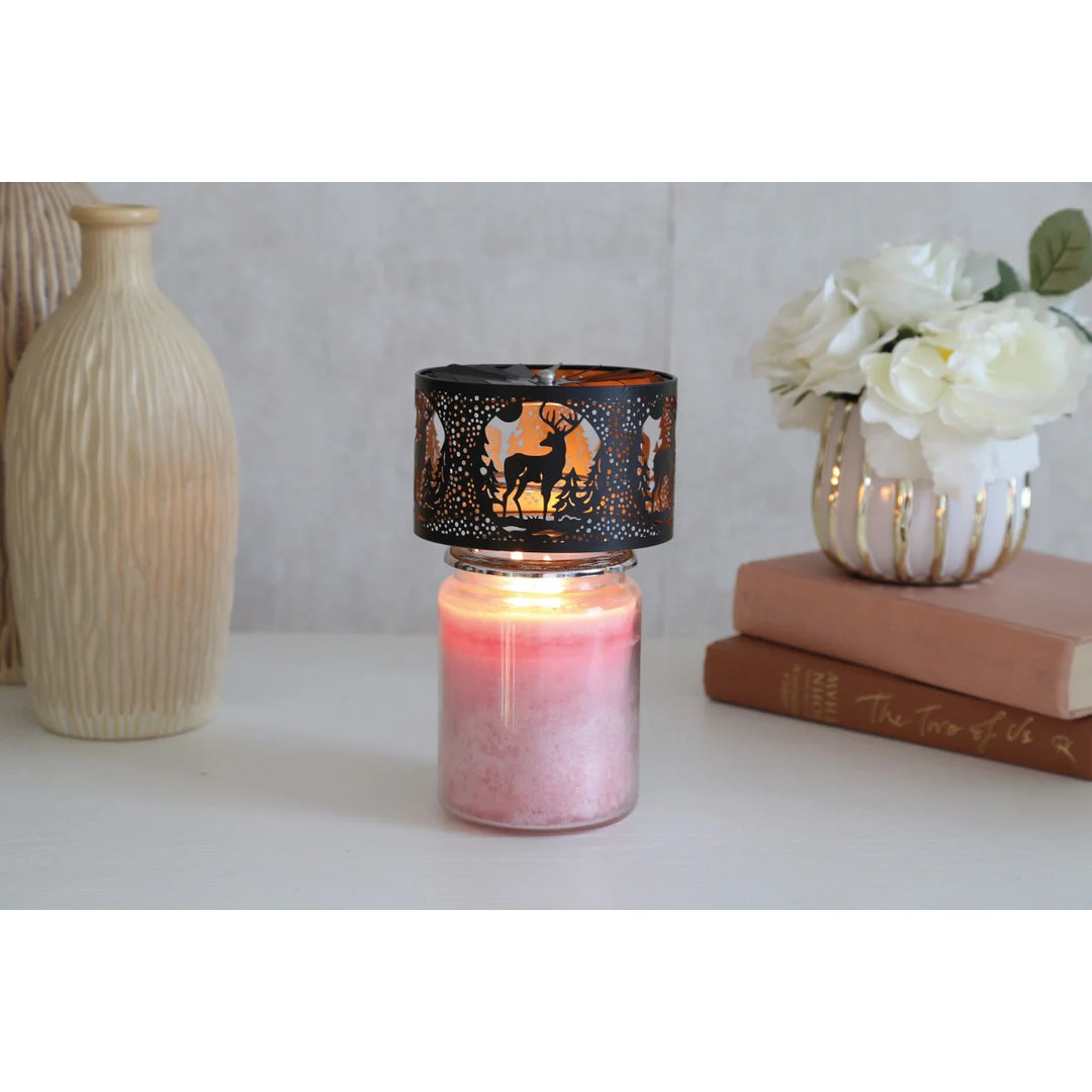 Black & Gold Candle Carousel with Stags