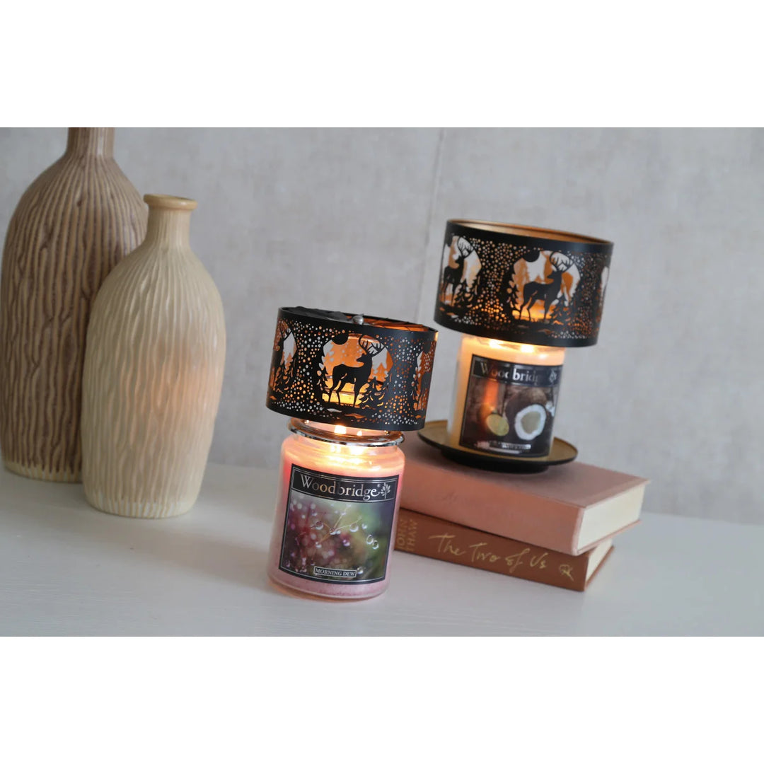 Black & Gold Candle Carousel with Stags